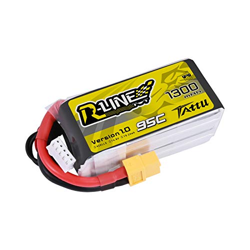 tattu Rline Lipo batería Pack 1300 mAh 14.8 V 95 C 4S for FPV Racing Quadcopters Modelo de helicóptero Aviones y barcos , color/modelo surtido