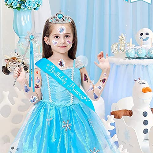 Tatuaje Temporal de Frozen Miotlsy 300+ Pcs 15 Sheets Frozen Decoración Pegatina de Tatuaje Tatuaje temporal de Frozen para niños Regalos para Fiestas de Cumpleaños para Niños