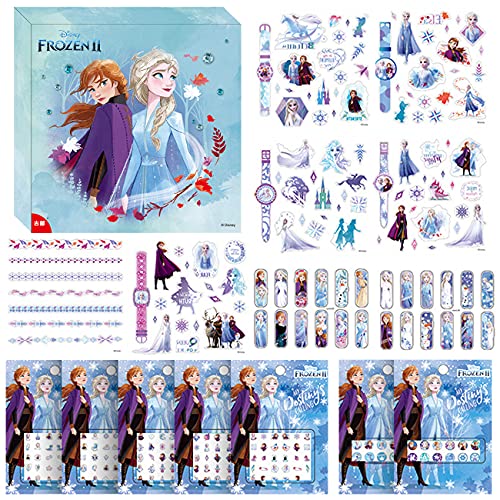 Tatuaje Temporal de Frozen Miotlsy 300+ Pcs 15 Sheets Frozen Decoración Pegatina de Tatuaje Tatuaje temporal de Frozen para niños Regalos para Fiestas de Cumpleaños para Niños