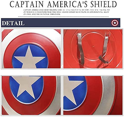 TCWDX Capitán América Escudo Accesorios de Vestuario Serie Leyendas Halcón de los Vengadores y Soldado de Invierno Capitán América Escudo Premium 47 CM 1: 1 Accesorios de película