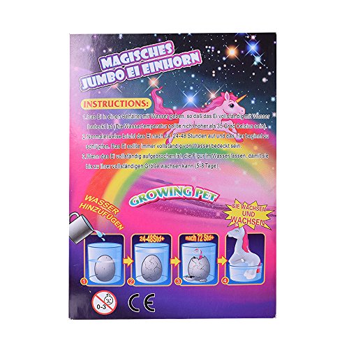 TE-Trend Juego de 6 huevos de unicornio, agua, dinosaurio, huevo, unicornio, huevo, unicornio, huevos de unicornio, huevos multicolor