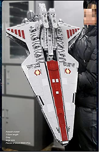 Technic modelo de crucero espacial, Mold King 21005, nave espacial MOC grande compatible con Lego Star Wars USC - 6685 piezas cruiser,112 * 59 * 31cm