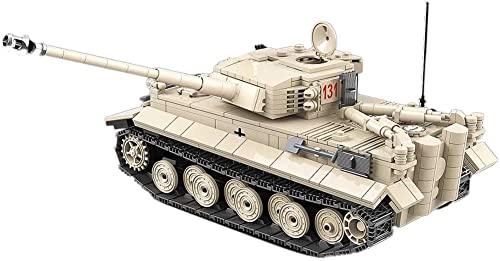 Technics Tank Model Kits, 1018 piezas German Tiger Tank 131 WW2 Juego de construcción de tanques militares para niños y adultos, bloques de construcción compatibles con Lego Technic