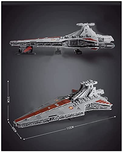 Technik Raumkreuzer Set Construcción, Molde de Crucero Ataque Clase República King 21005 Nave Espacial MOC Grande Compatible con Lego Star Wars USC - 6685 Piezas