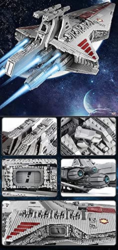 Technology Space Cruiser Model, Large Attack Cruiser Star Destroyer Model Kit, Gran nave espacial MOC compatible con Lego Star Wars USC - 6685 Piezas (Mold King 21005)