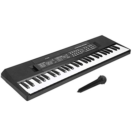 Teclados de órgano electrónico, teclado de piano de 54 teclas con micrófono y función de grabación para uso en interiores y exteriores