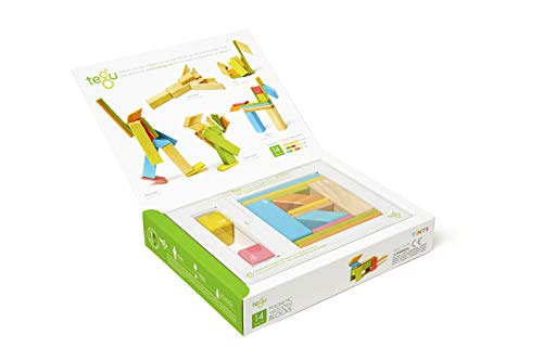 Tegu Juego de Bloques de Construcción de madera magnéticos de 14 piezas - Tintes , color/modelo surtido