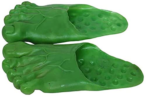 TEPET 1 par de Pantuflas Monster Feet Big Foot Pantuflas Halloween Cosplay Accesorios para Disfraces Hulk Green Giant Feet Pantuflas Calcetines para Halloween