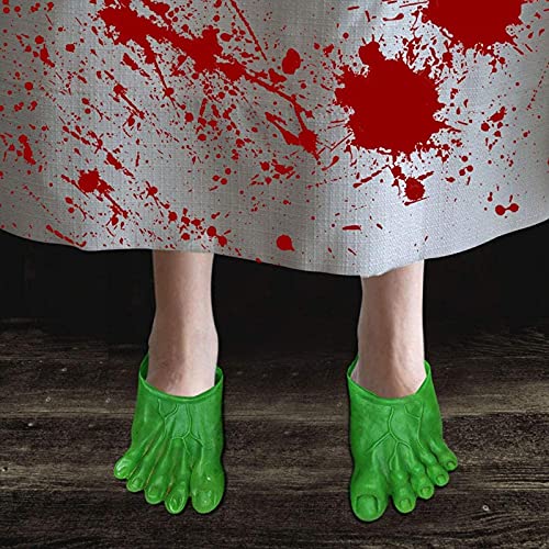 TEPET 1 par de Pantuflas Monster Feet Big Foot Pantuflas Halloween Cosplay Accesorios para Disfraces Hulk Green Giant Feet Pantuflas Calcetines para Halloween