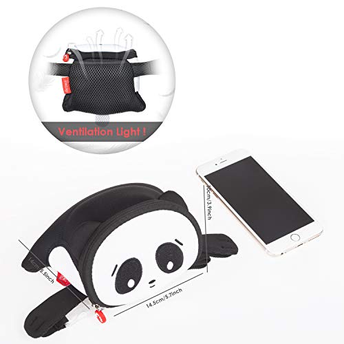 Termichy Fanny Pack de niños, 3D Animal Friends Bolso de Cintura con cinturón Ajustable para niños Viajes, Deporte, Camping y Fiesta Rave, Panda