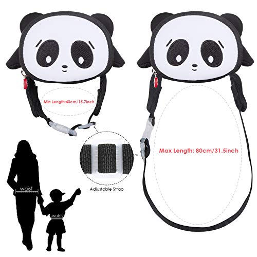 Termichy Fanny Pack de niños, 3D Animal Friends Bolso de Cintura con cinturón Ajustable para niños Viajes, Deporte, Camping y Fiesta Rave, Panda