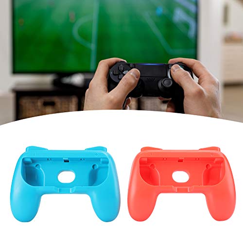 Teror Empuñaduras para Juegos, empuñaduras ergonómicas para Juegos, Funda Protectora antidesgaste para el Controlador, Apta para Nin_tendo Switch Joy-con(Rojo + Azul 2 Piezas)