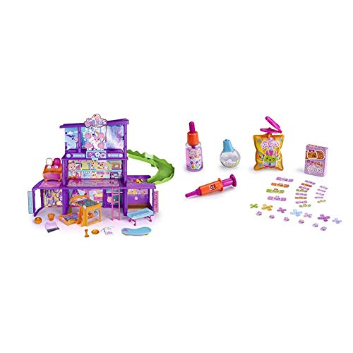 The Bellies - Bellies' House, Casa de Los Bellies para Niños y Niñas a Partir de 3 Años, Multicolor (Famosa 700015271) + Bellies- Kit de Cuidados para muñecos bebé (Famosa 700014343)