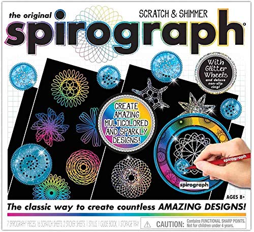 The Original Spirograph Set de arañazos y brillo, arte y manualidades, kit de manualidades, niños a partir de 8 años, regalo para niño o niña