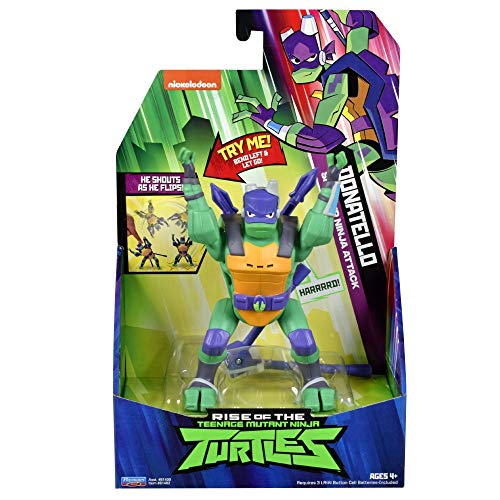 The Rise of The Teenage Mutant Ninja Turtles - Figuras de acción de Ataque Ninja de Lujo - Donatello SideFlip Attack