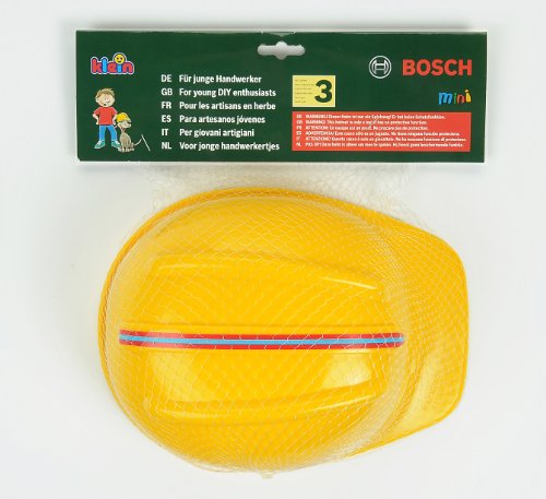 Theo Klein 8127 Casco de obrero Bosch, El casco de juguete con diseño de obrero, Tamaño ajustable, Medidas: 25.8 cm x 19.5 cm x 11 cm, Juguete para niños a partir de 3 años