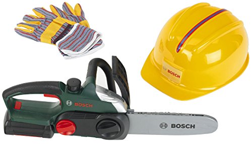 Theo Klein 8456 - Bosch Sierra De Cadena con Casco Y Guantes Protectores