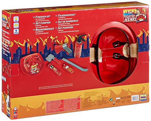 Theo Klein-8967 Set de bomberos con 7 piezas, juguete, Multicolor (8967)