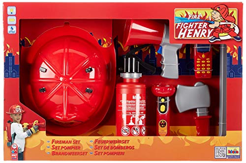 Theo Klein-8967 Set de bomberos con 7 piezas, juguete, Multicolor (8967)