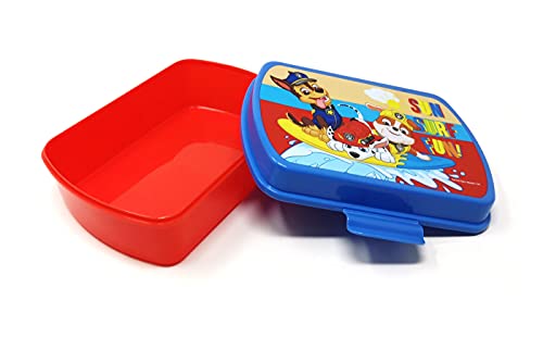 Theonoi Juego de desayuno de 2 piezas para niños, 1 fiambrera para sándwich y 1 botella de aluminio/botella de agua de aluminio (Paw Patrol)