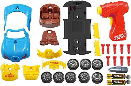 Think Gizmos Coche de carreras tipo juguete desmontable - Juguete de construcción con kit de herra-mientas - Juguetes niños 2 años y más - Juegos educativos montaje coche de juguete - Nueva Versión 3