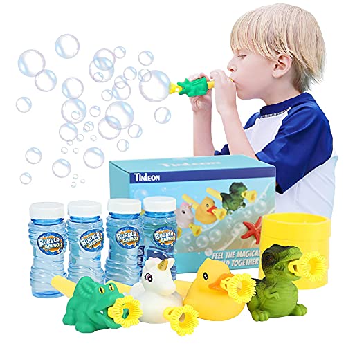 Tinleon Máquina de Burbujas Máquina, Máquina de Burbujas con Música y Luz, Automática Burbujas de Jabon Niños, Bubble Maker para Regalo de niña y Adultos para Fiestas, Cumpleaños