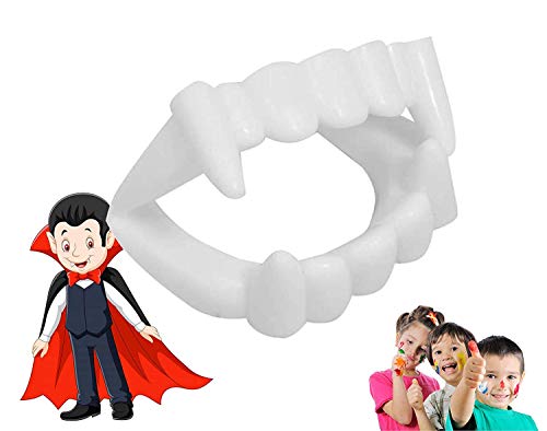 TK Group Timo Klingler vampire bit - adecuado para niños - estable e inofensivo - dientes de vampiro Halloween Dracula vampire bit para sujetar (1 pieza)