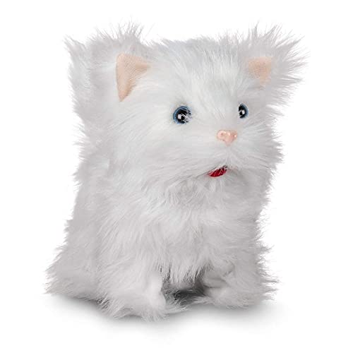 Tobar 28774 Animigos - Peluche Animado de Gatito Blanco Que Marcha y Mila, Color Blanco