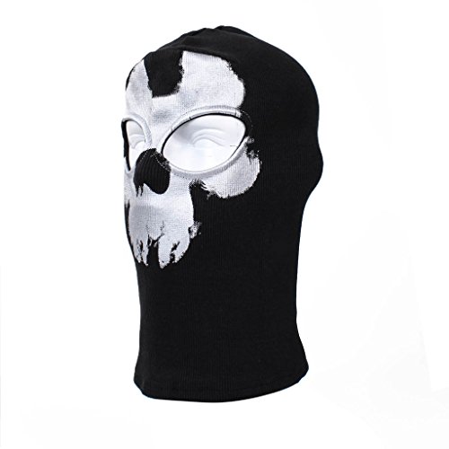 Tobe de U Ghost Skull Full face Máscara para Halloween Call of duty Dos agujeros, color schwarz - Black B, tamaño Talla única