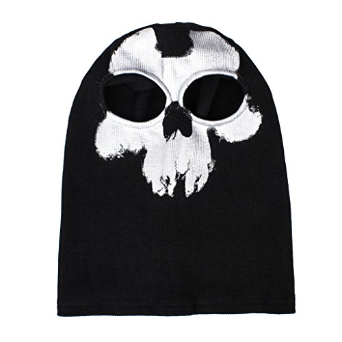 Tobe de U Ghost Skull Full face Máscara para Halloween Call of duty Dos agujeros, color schwarz - Black B, tamaño Talla única