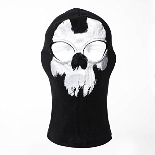 Tobe de U Ghost Skull Full face Máscara para Halloween Call of duty Dos agujeros, color schwarz - Black B, tamaño Talla única