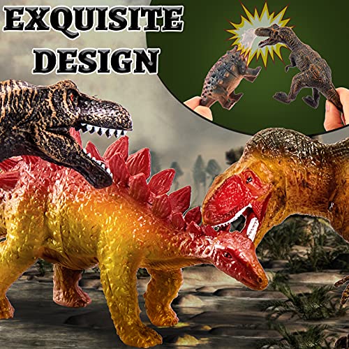 TOEY PLAY Figuras de Dinosaurios Juguetes con T-Rex, Velociraptor, Arboles, Dinosaurio Grandes Juguete Niños Niñas 3 4 5 6 Años