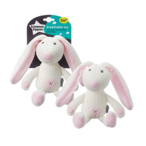 Tommee Tippee Peluche Hipoalergénico para Bébés, Juguete con Tejido Transpirable, Betty el Conejo, Rosa y Blanco