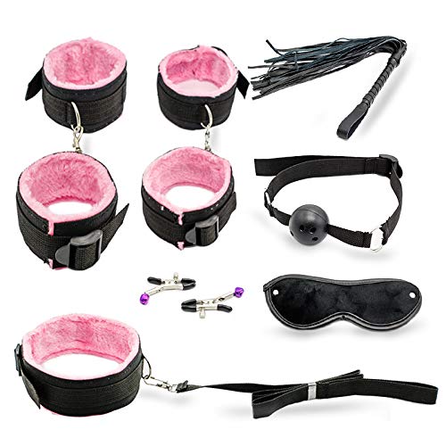 Tophacker Juego de Accesorios de Vestuario de 7 Piezas de Traje de Cama de Nylon para Cosplay (Rosa)