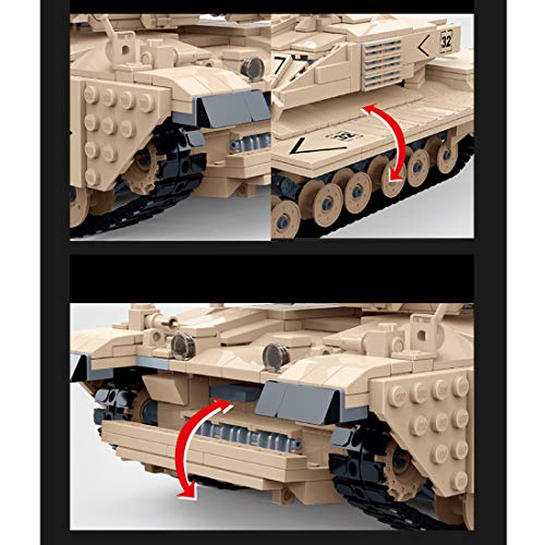 Tosbess Tanque Bloques de Construccion Militar Tanque Juguete Compatible con Lego SWAT Policía Figuras para Niños y Adulto（1467 Piezas）