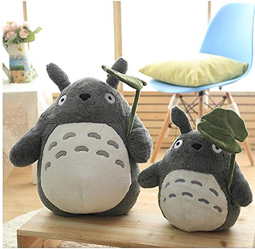 Totoro muñeca de Peluche de Juguete de Felpa Almohada Decorativa Perfecta for Unas Vacaciones de cumpleaños de la Novia de Regalo Kid (Hoja de Loto) (Size : S)