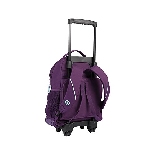 TOTTO MA03KLA003-1810G-M86 Mochila Escolar con Ruedas, Yeil, Morado, Talla Única