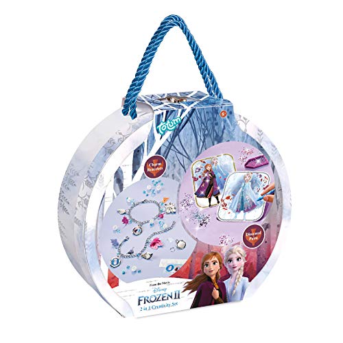 Totum Disney Frozen II Juego Creativo 2 en 1 para Hacer Joyas en Caja de Regalo