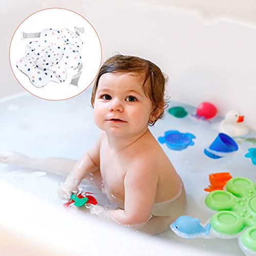 TOYANDONA Almohadilla de Baño para Bebé Forma de Nube de Estrellas Mini Cama de Baño Bañera Soporte Almohada Cojín Tumbona Insertar Alfombra de Secado Rápido Comodidad Antideslizante