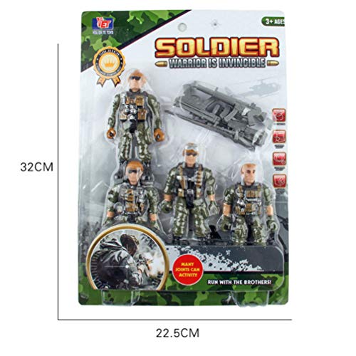 TOYANDONA Figuras de Soldados Militares 240G Mini Figuras de Acción del Ejército Accesorios de Figuritas de Plástico en Movimiento Conjunto para su Hijo Hija Sobrino (Infantes de Marina)