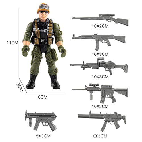 TOYANDONA Figuras de Soldados Militares 240G Mini Figuras de Acción del Ejército Accesorios de Figuritas de Plástico en Movimiento Conjunto para su Hijo Hija Sobrino (Infantes de Marina)