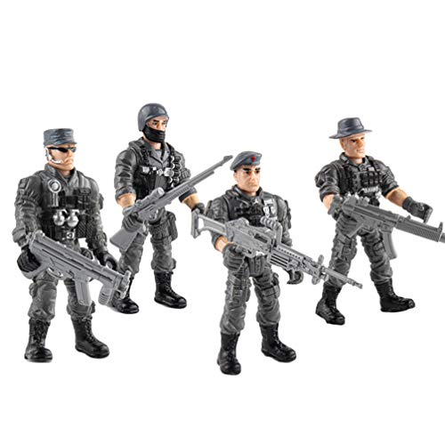 TOYANDONA Figuras de Soldados Militares 240G Mini Figuras de Acción del Ejército Accesorios de Figuritas de Plástico en Movimiento Conjunto para su Hijo Hija Sobrino (Infantes de Marina)