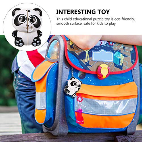 TOYANDONA Panda Keychain Panda Puzzle Toy Panda Zipper Pull Charm Animal Keychain with Lobster Corchete Funny Panda Gift Jewelry for Kids Adult