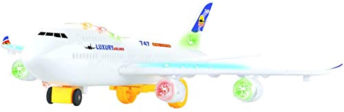 ToyZe Bump and Go Action, Boeing 747 Airplane Toy, con luces y sonidos reales. TR-747