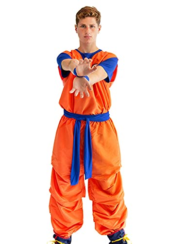 Traje Cosplay de Son Goku de 3 Piezas con símbolo GO | tamaño: M