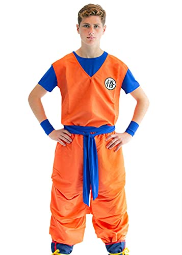 Traje Cosplay de Son Goku de 3 Piezas con símbolo GO | tamaño: M