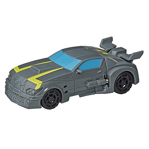 Transformers Bumblebee Cyberverse Adventures Action Attackers: Figura de abejorro de fuerza sigilosa de 1 paso, ataque de acción de disparo de sombra, 4.2 pulgadas