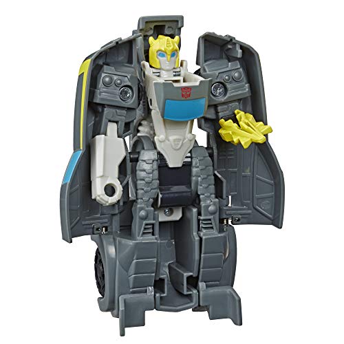 Transformers Bumblebee Cyberverse Adventures Action Attackers: Figura de abejorro de fuerza sigilosa de 1 paso, ataque de acción de disparo de sombra, 4.2 pulgadas