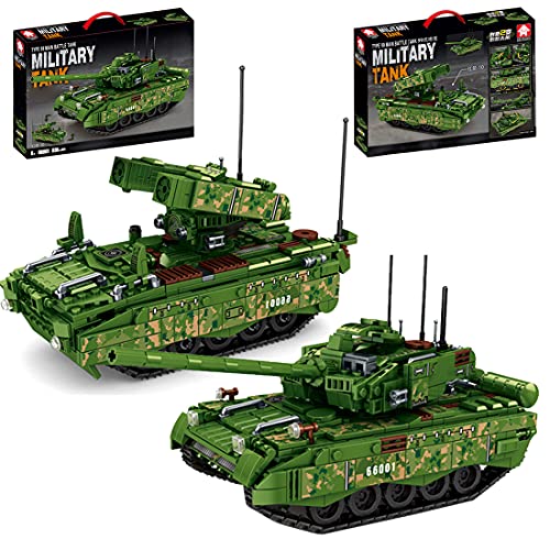 TRCS Técnica 2 en 1 tanque militar, 836 piezas tipo 99, bloques de construcción para niños y adultos, compatible con Lego Technic