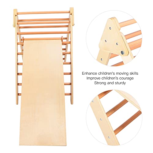 Triángulo De Escalonado para Niños, 2 En 1 Escalera De Juego De Madera Plegable para Niños